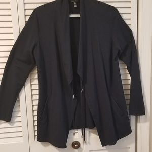 Sweater jacket, lightweight, Navy blue, small.